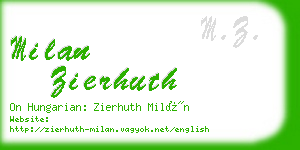 milan zierhuth business card